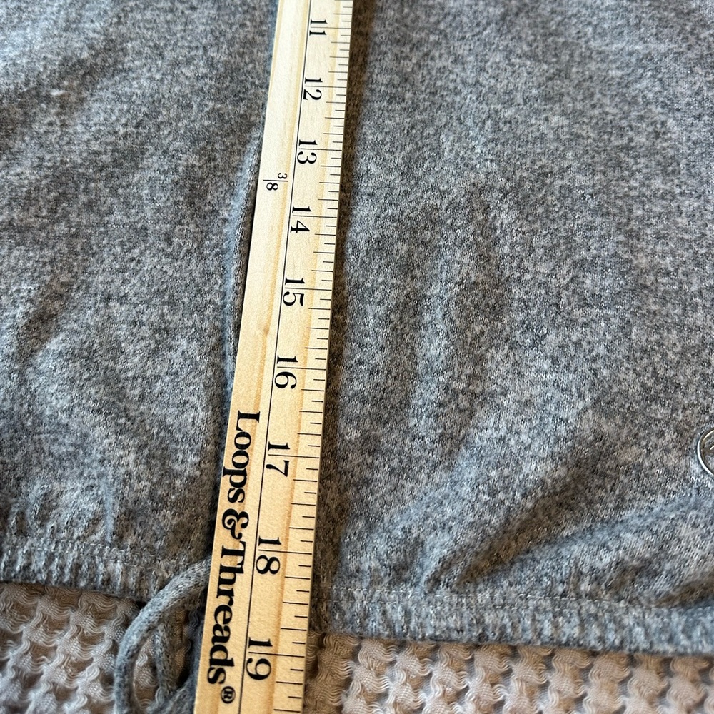 Adrienne Vittadini Cowl Neck Pullover Grey Sweater Cinch Bottom Size M Slouchy - Picture 6 of 7